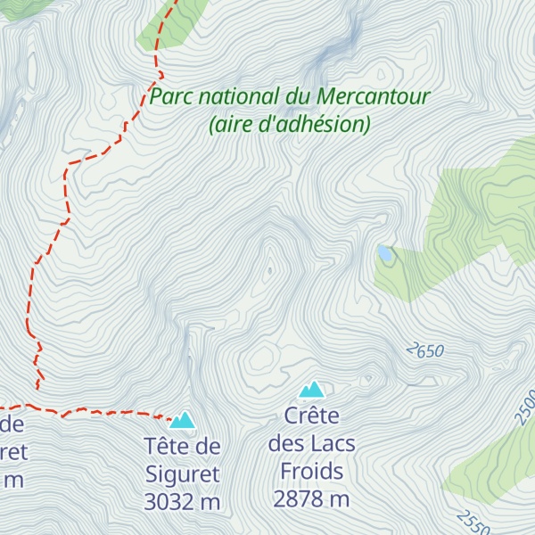 Map of Crête de Rocher Haut