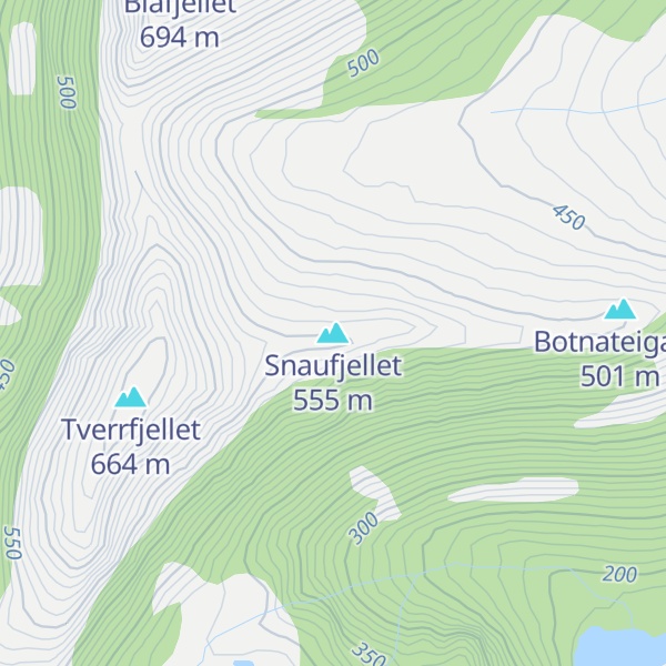 Map of Snaufjellet