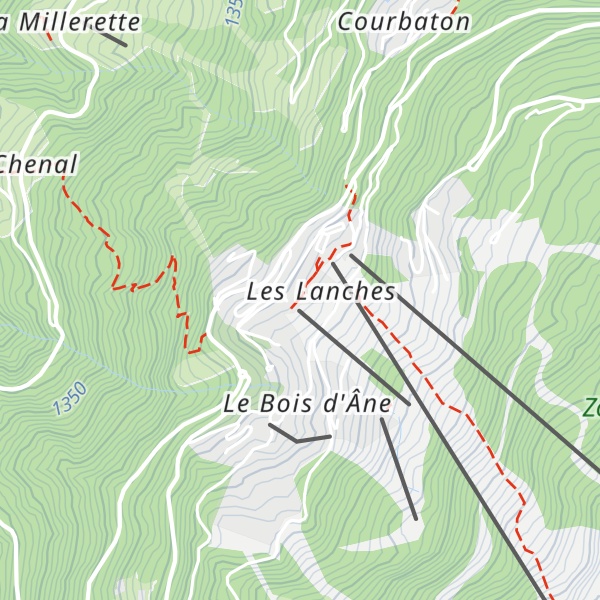 Map of La Pierre Blanche