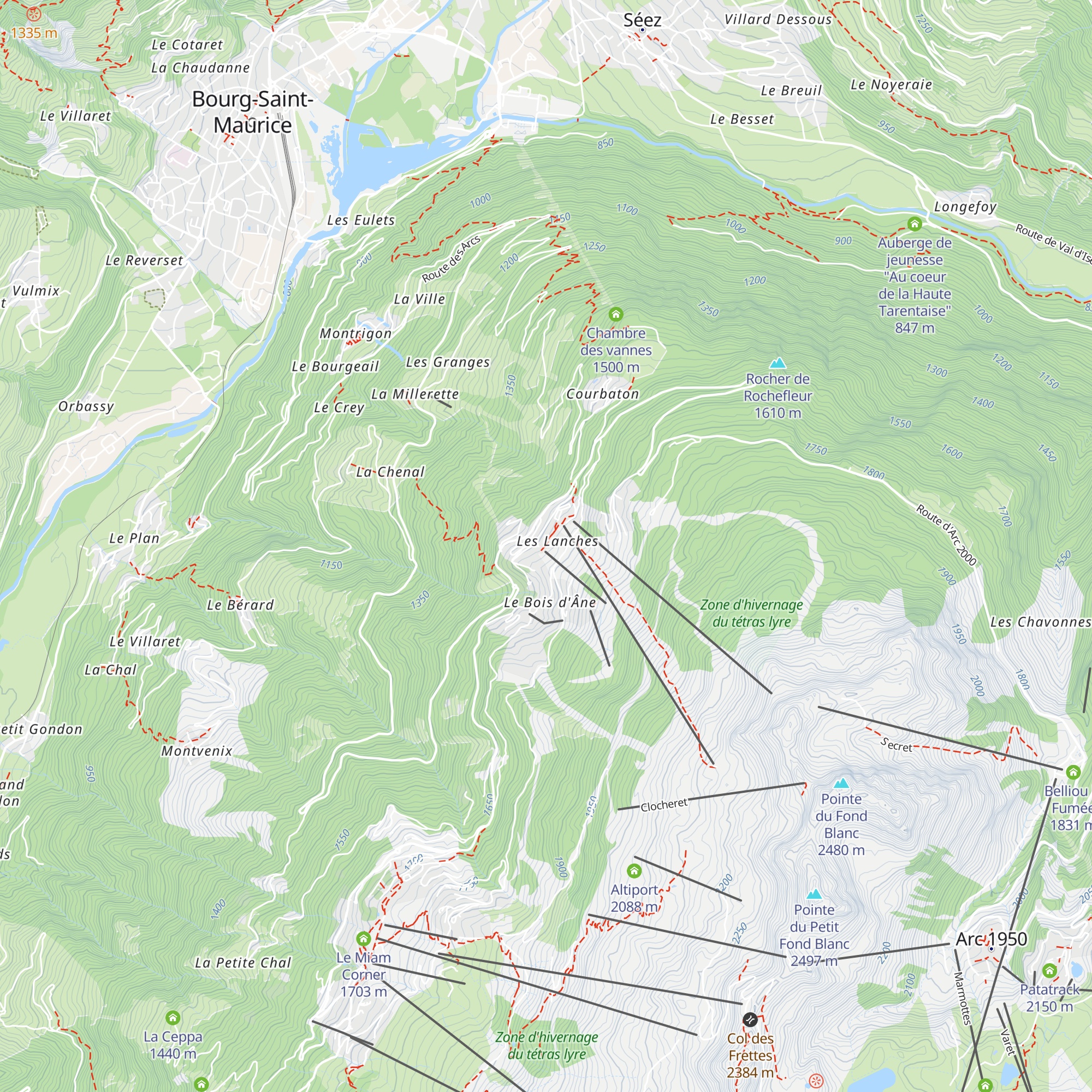 La Pierre Blanche map