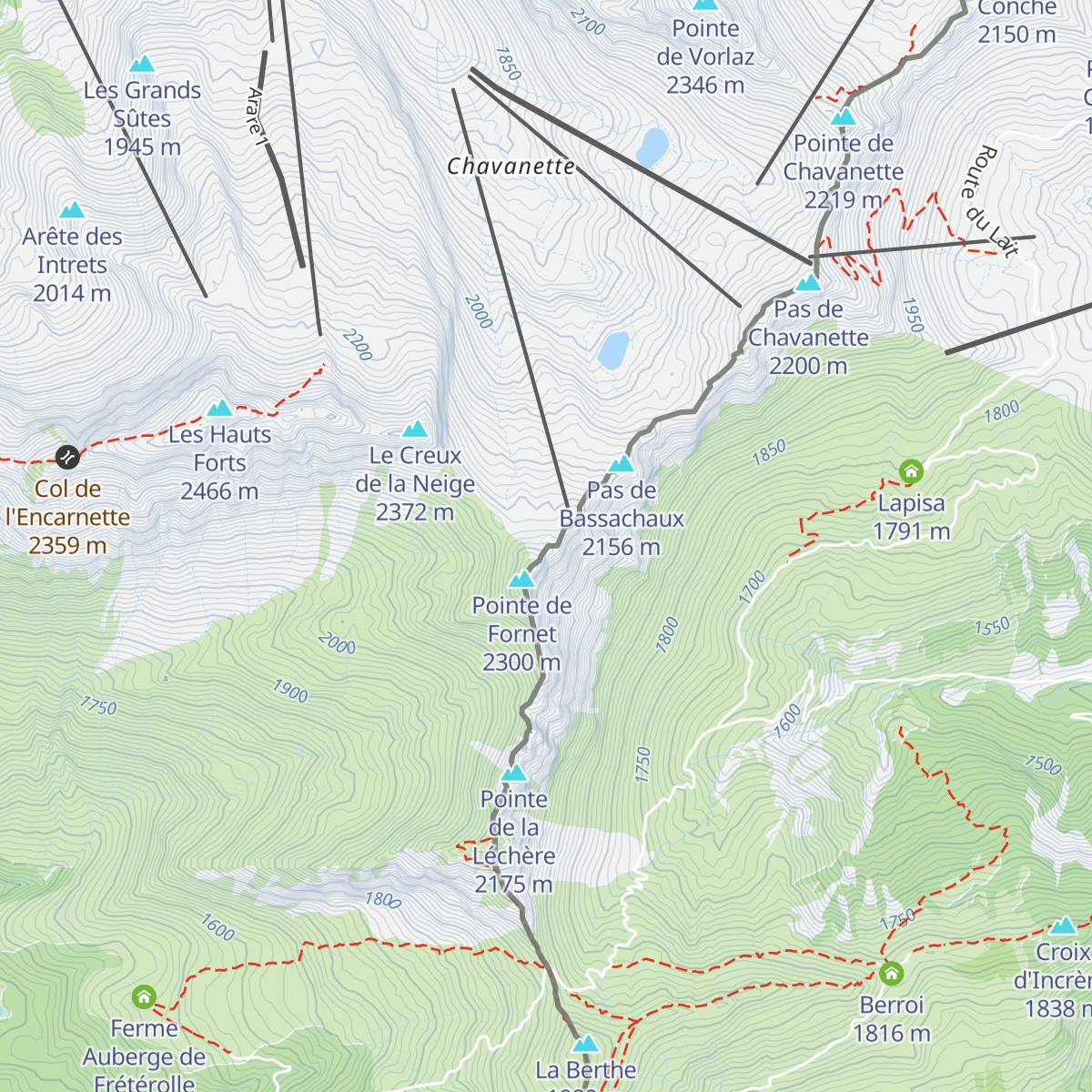 Abris Fornet map