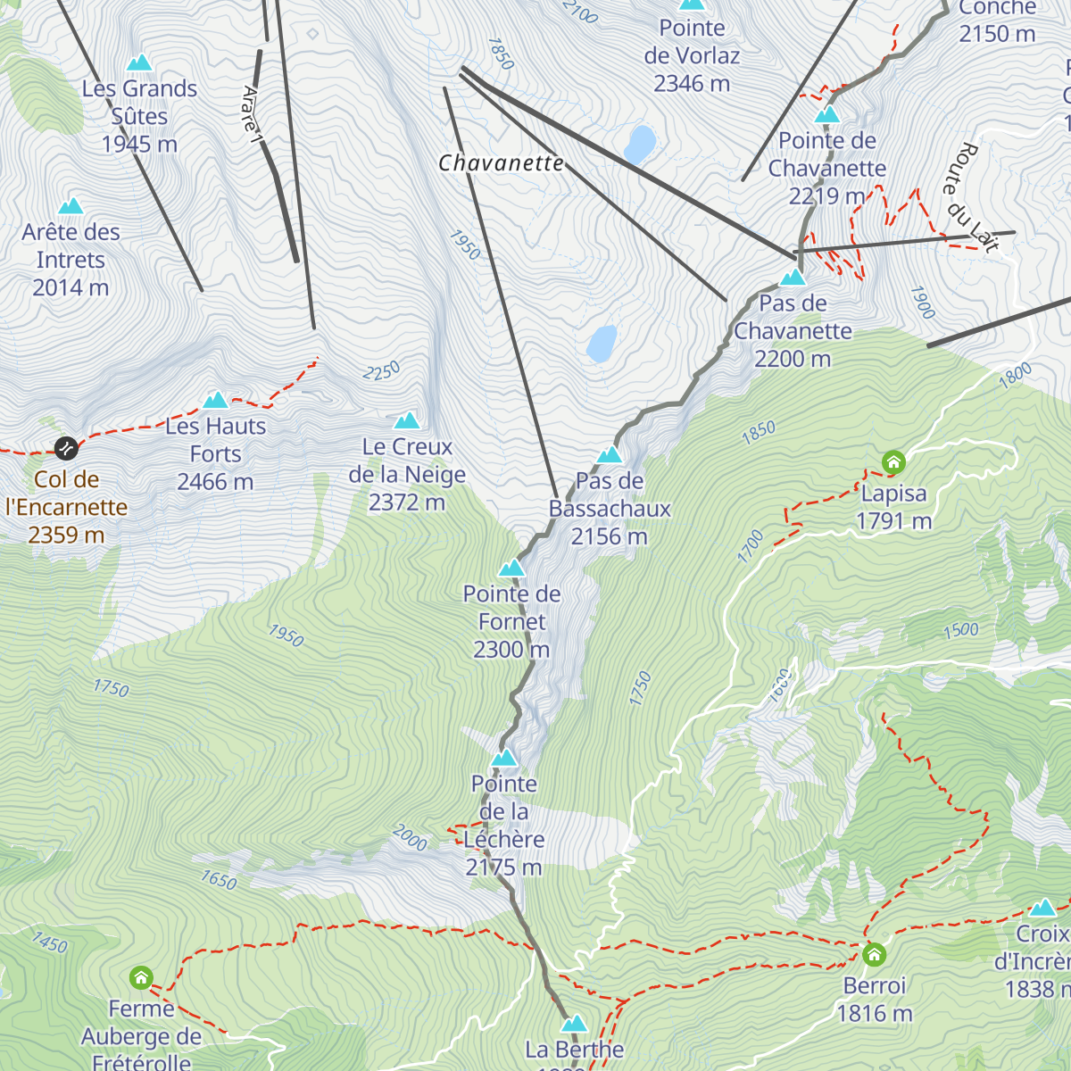 Abris Fornet map