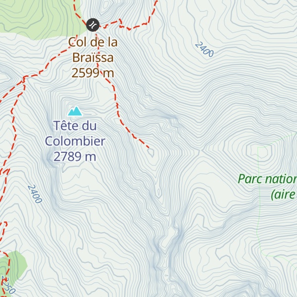 Map of Tête de Sanguinière