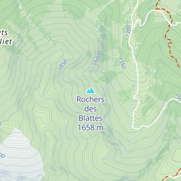 Map of Rochers des Blattes