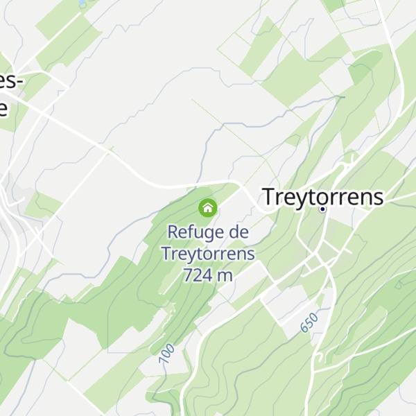 Map of Refuge de Treytorrens