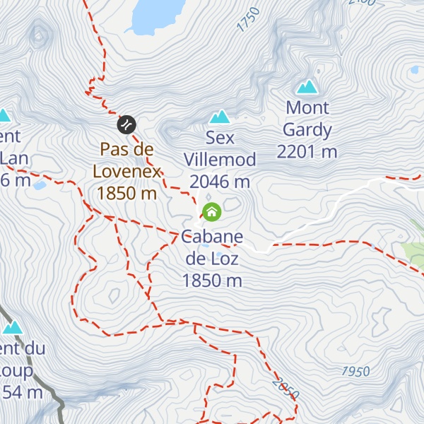 Map of Cabane de Loz