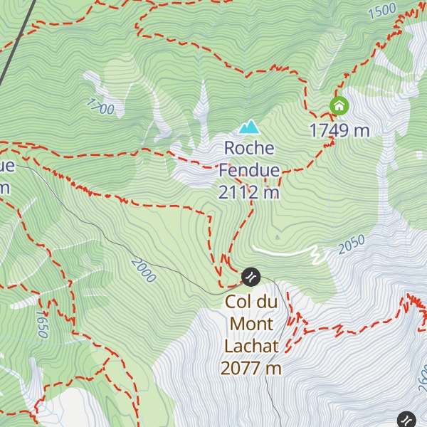 Map of Mont Lachat
