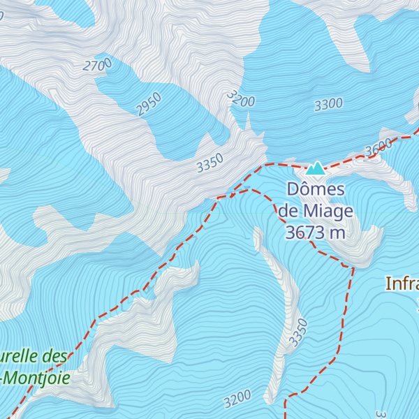 Map of Dômes de Miage (2nd dôme)