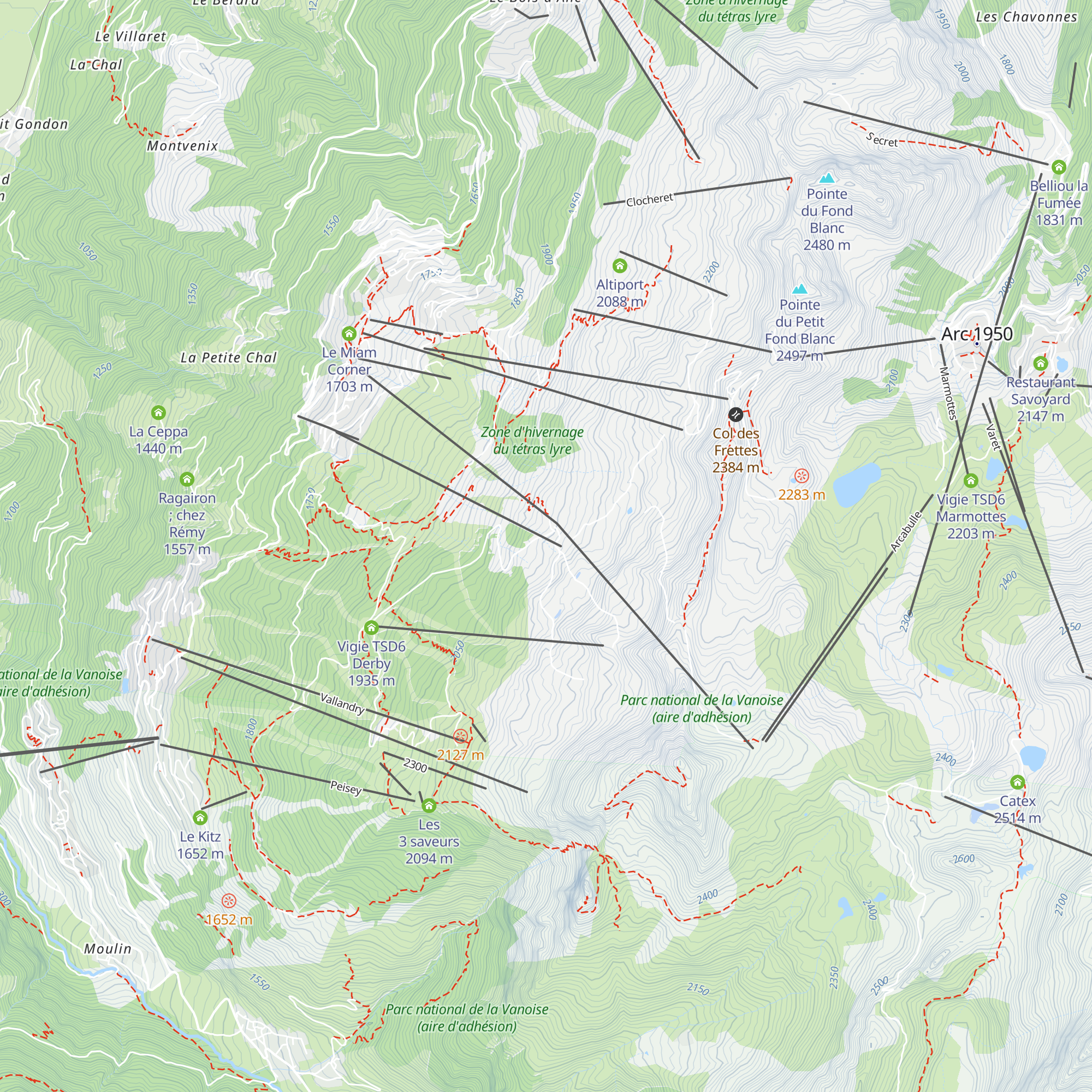 Energie 3000 Les Villards map