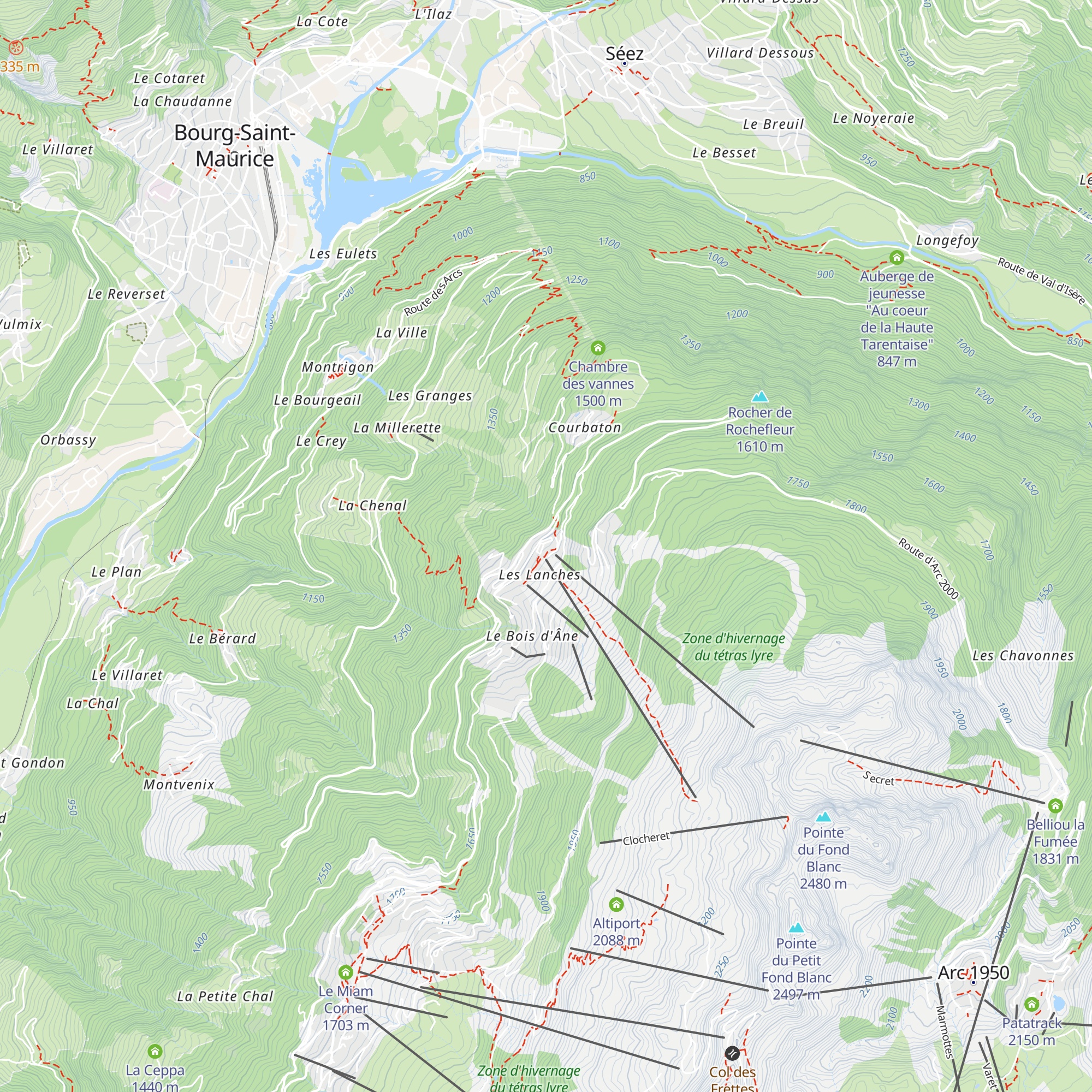 Le Panoramic map