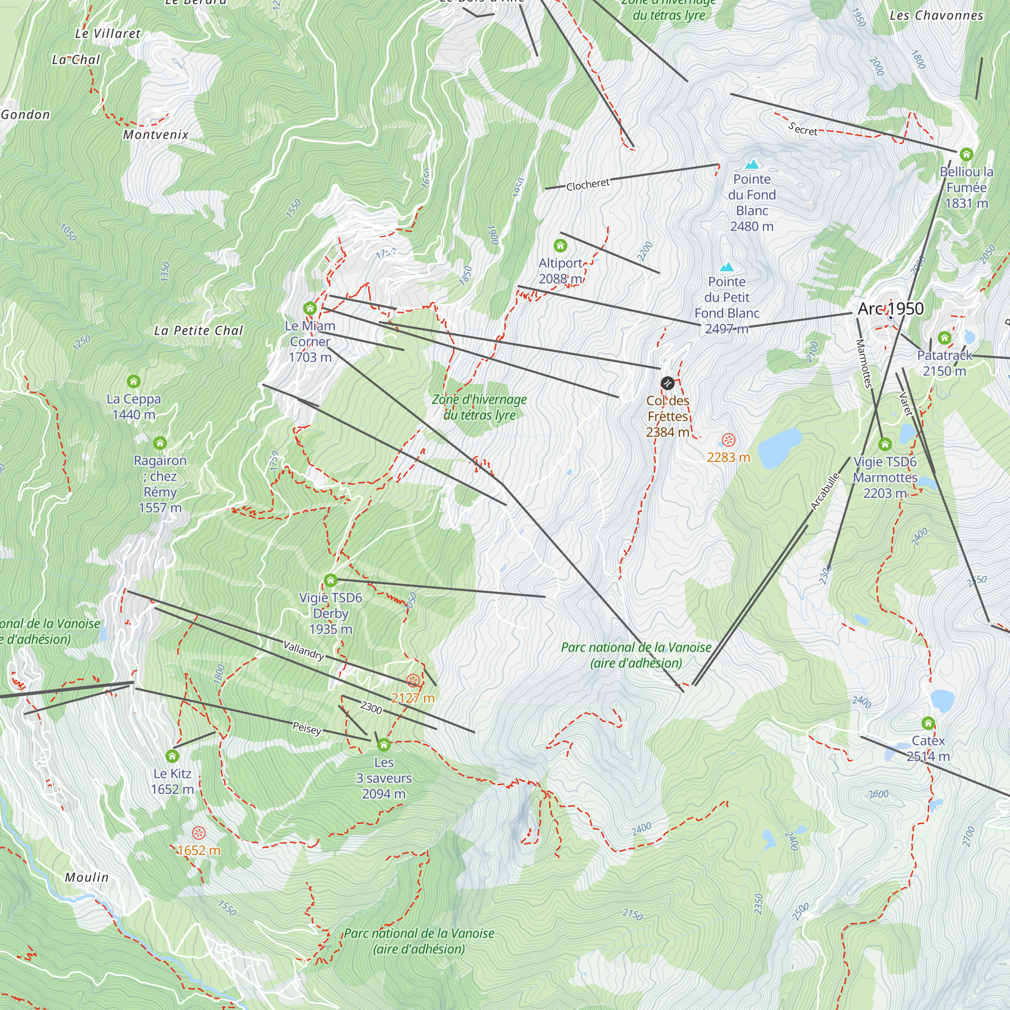 Gare amont TSF4 Charmettoger map