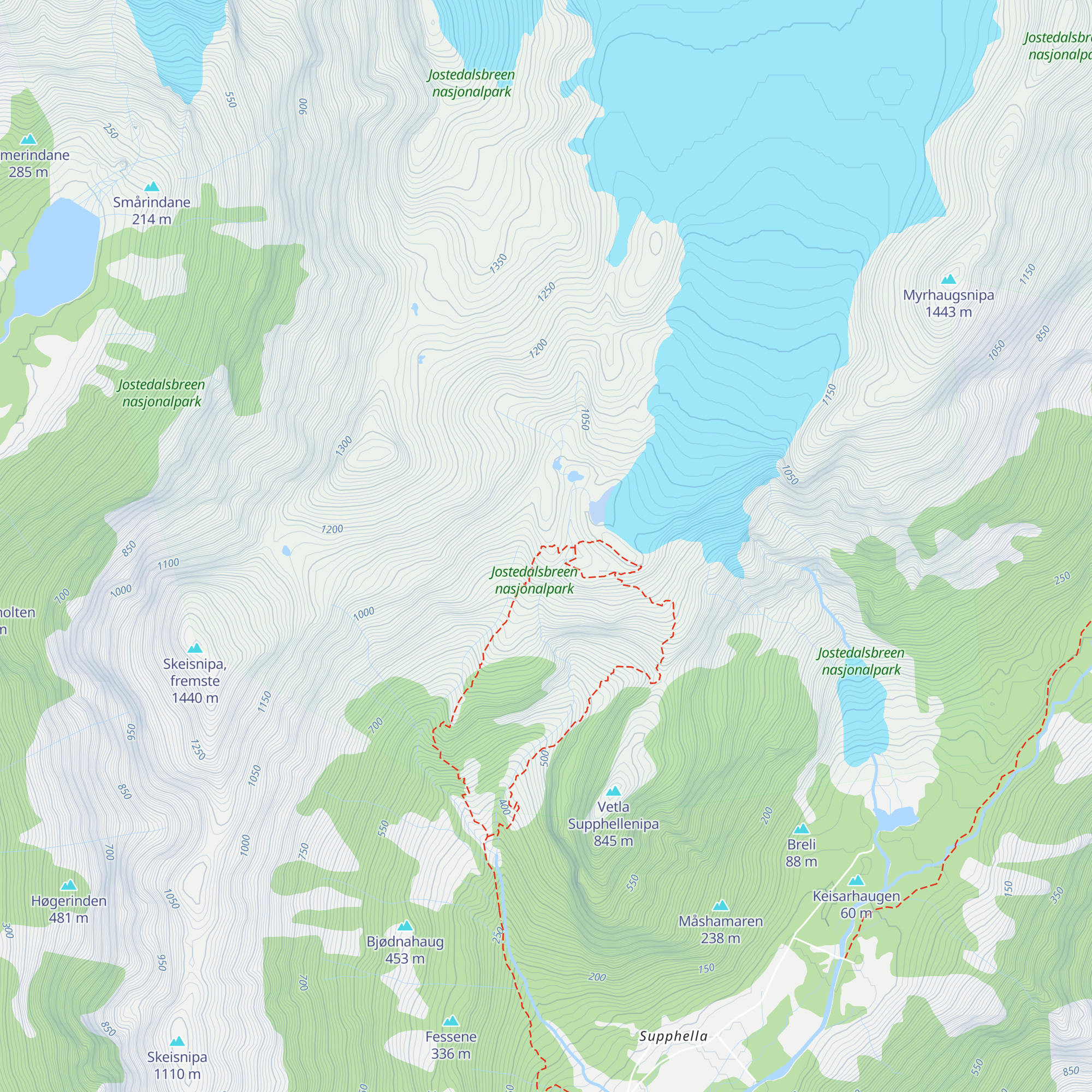 Flatbrehytta map