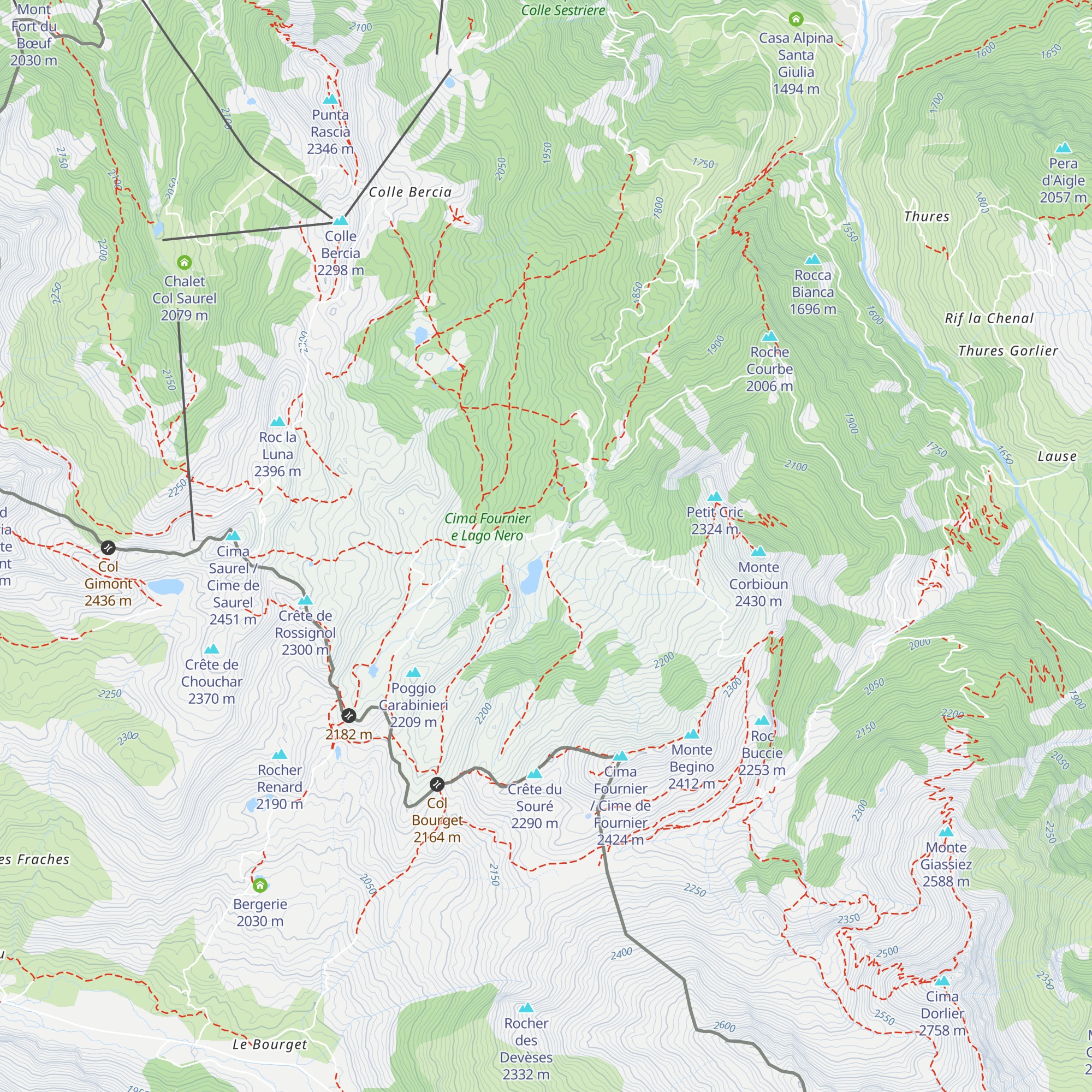 Rifugio militare alpino "Brigata Alpina Taurinense" map
