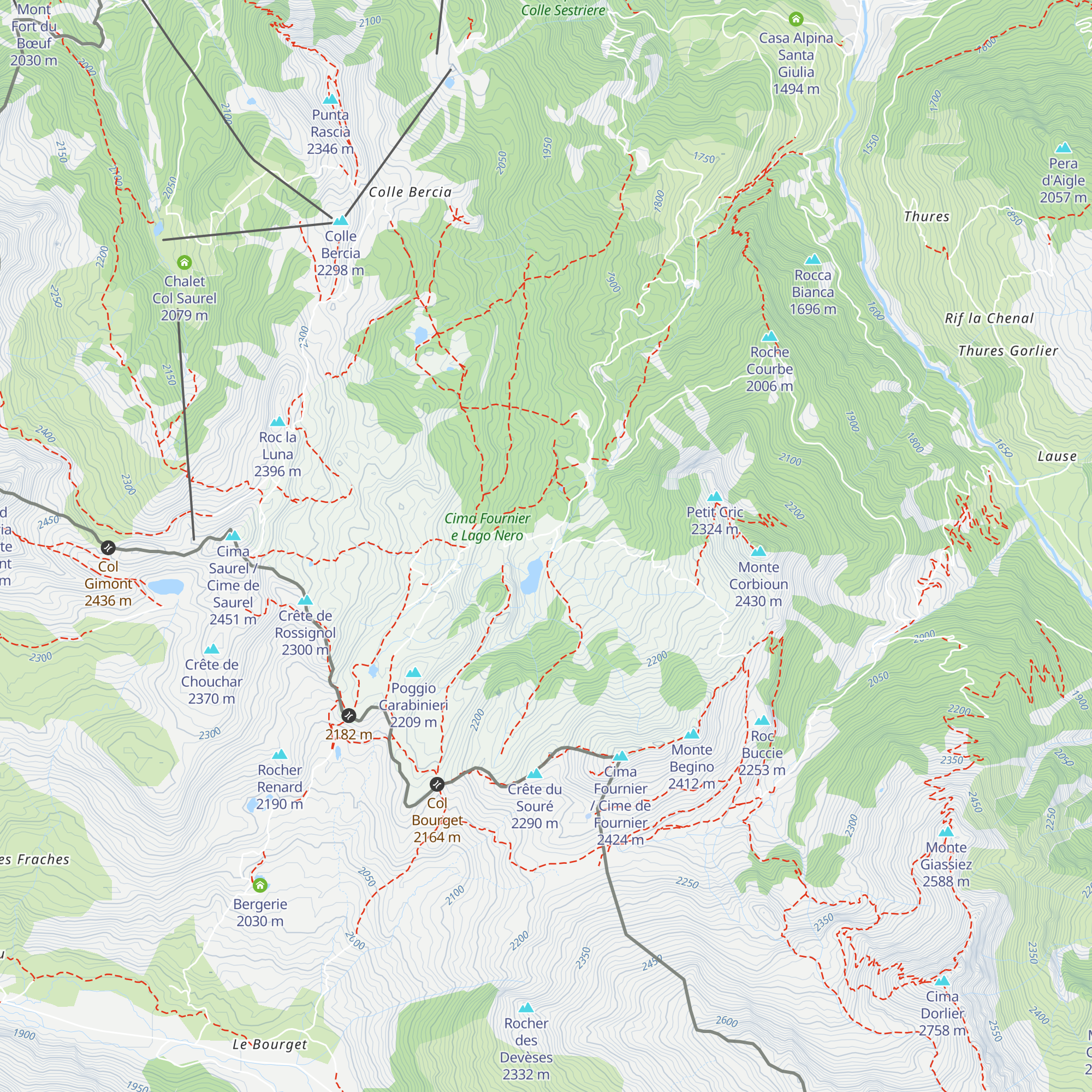 Rifugio militare alpino "Brigata Alpina Taurinense" map