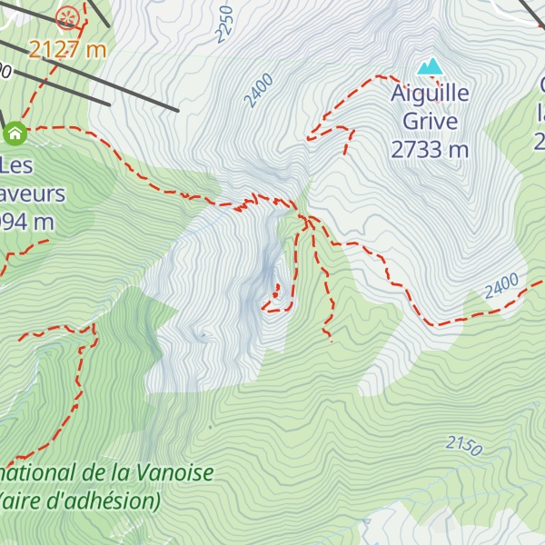 Map of Aiguille Rousse