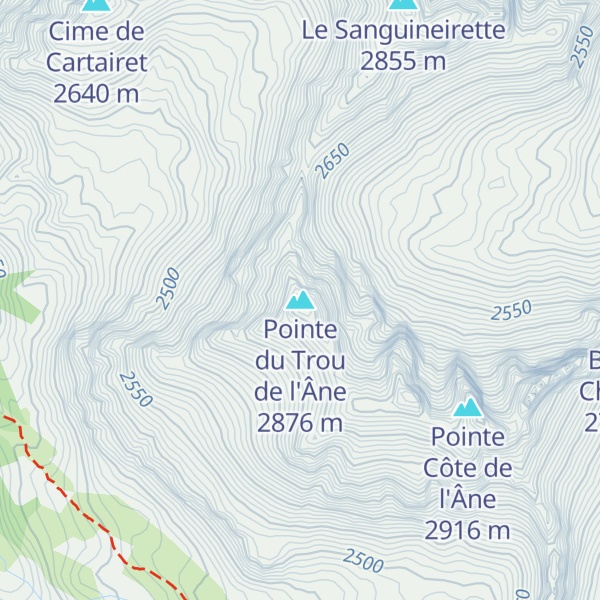 Map of Pointe du Trou de l'Âne