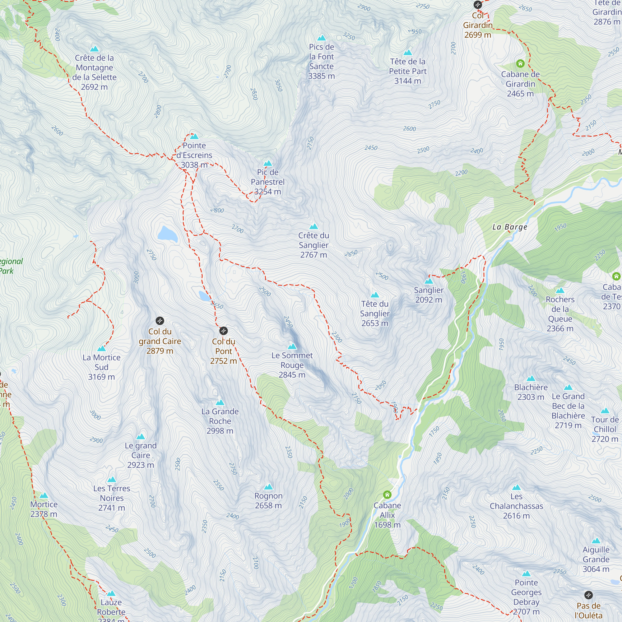 Cabanne des Houers map