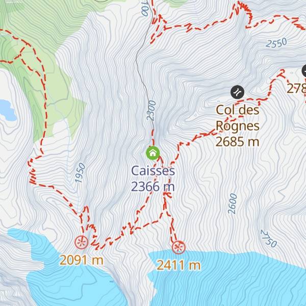 Map of Caisses