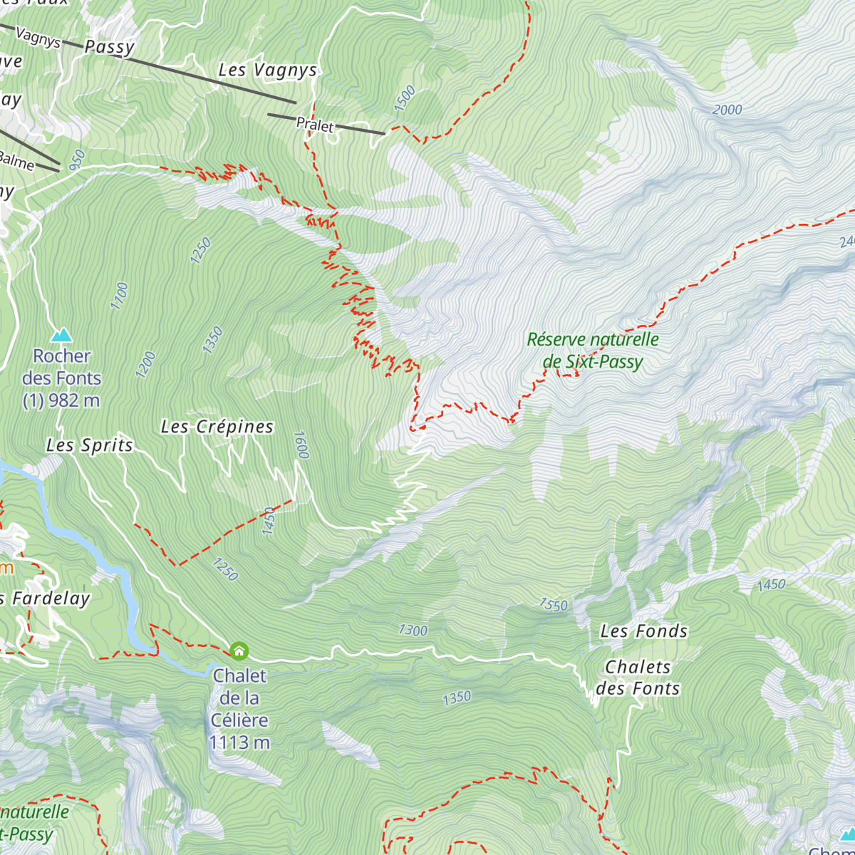 Refuge du Grenairon map