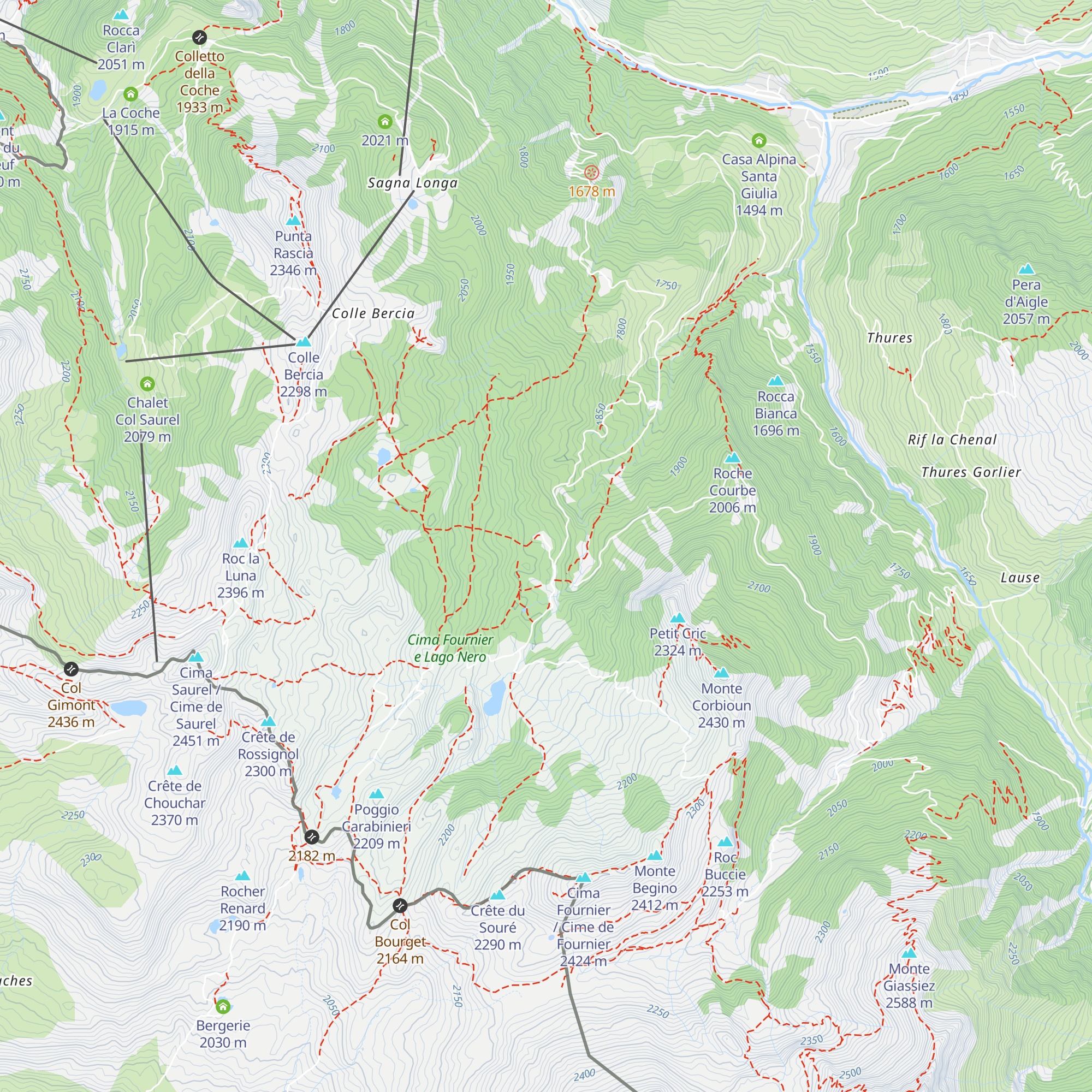 Caserma Fonte Tana map