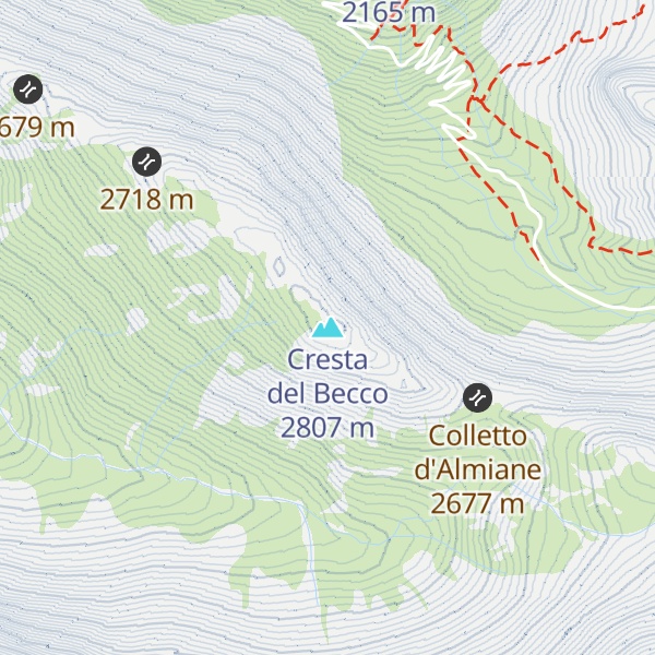 Map of Cresta del Becco