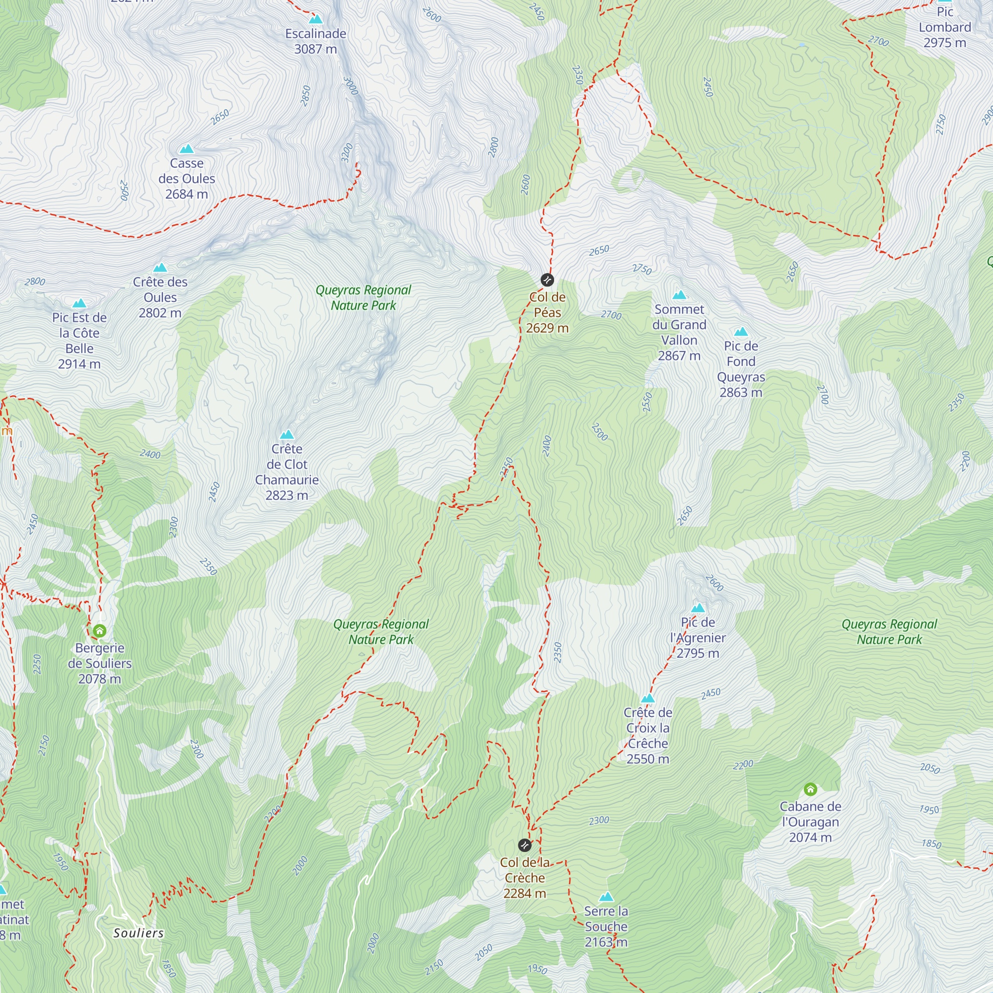 Bergerie haut de Péas map