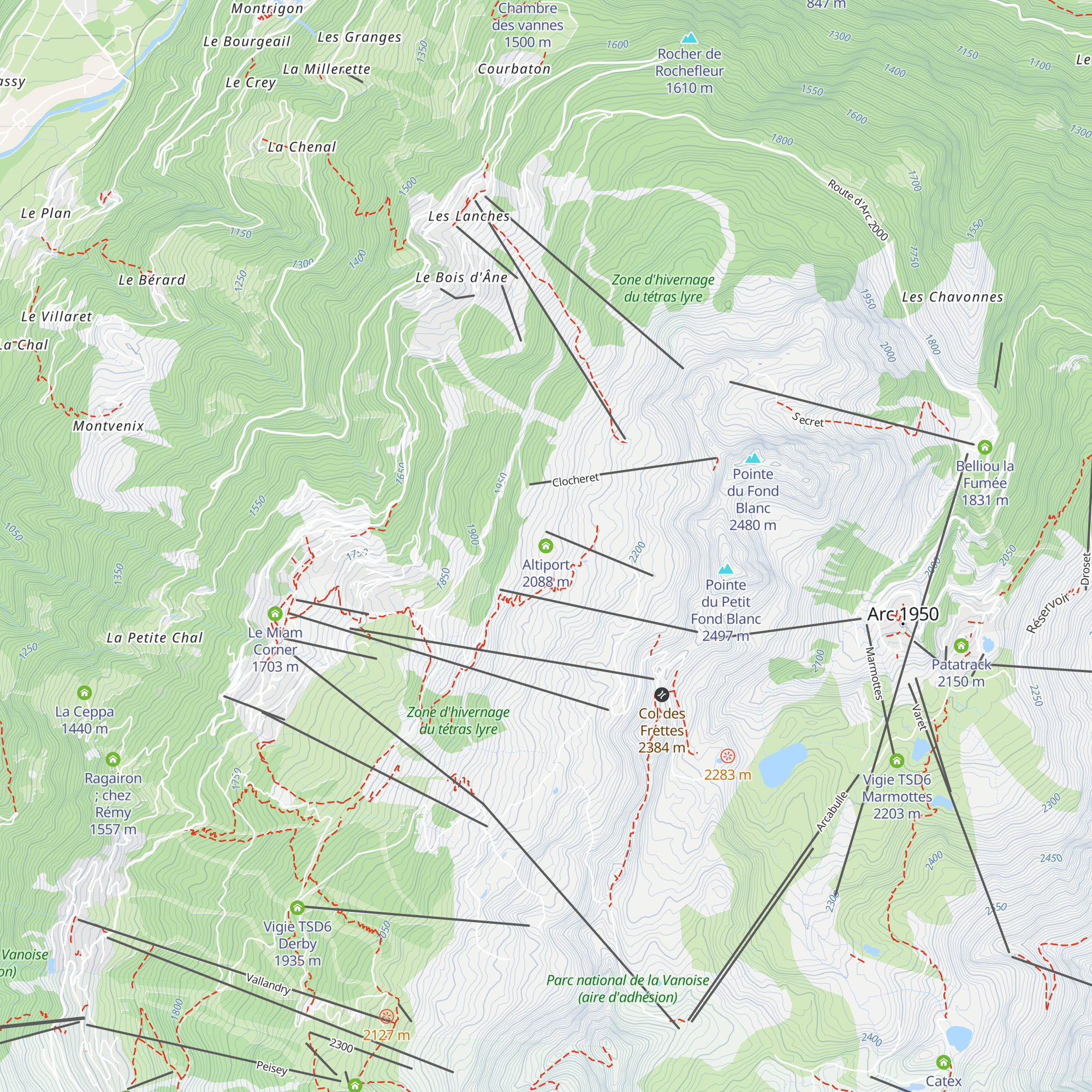 Altiport map