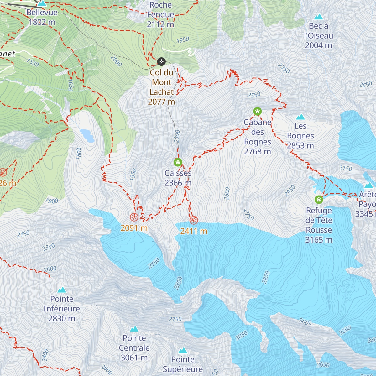 Refuge du Nid d'Aigle map