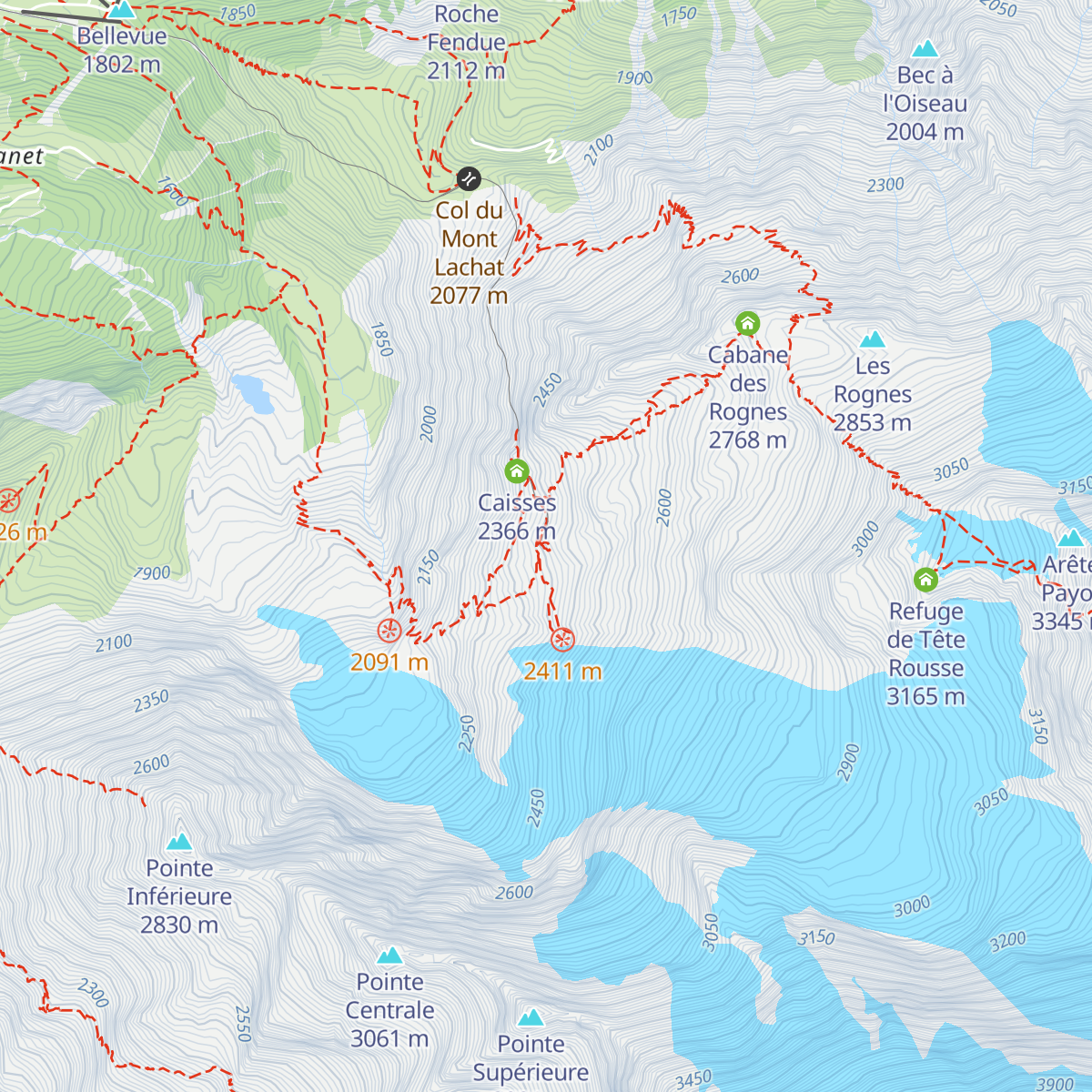 Refuge du Nid d'Aigle map