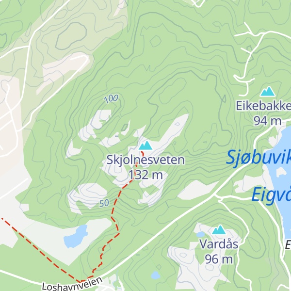 Map of Skjolnesveten