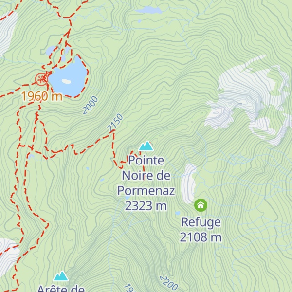Map of Pointe Noire de Pormenaz
