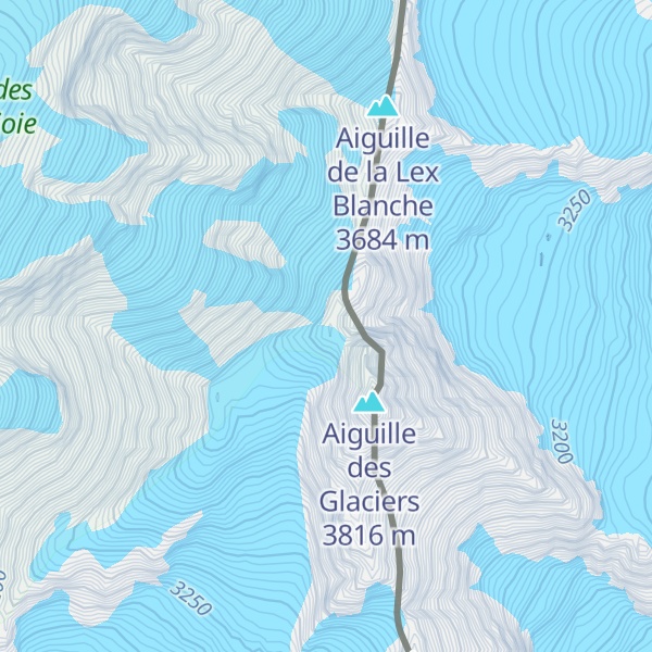 Map of Dôme des Glaciers