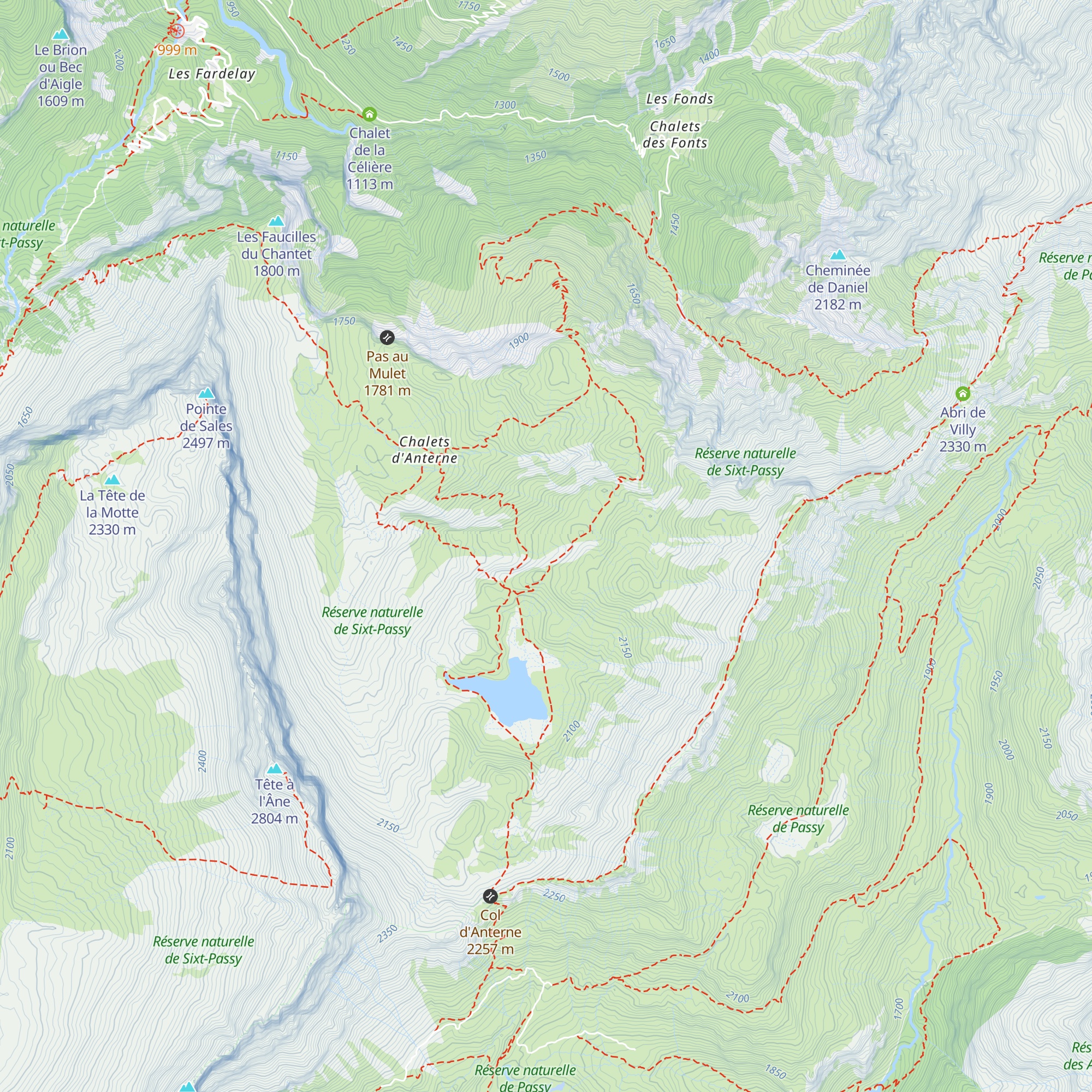Abri de berger d'Alfred Wills map