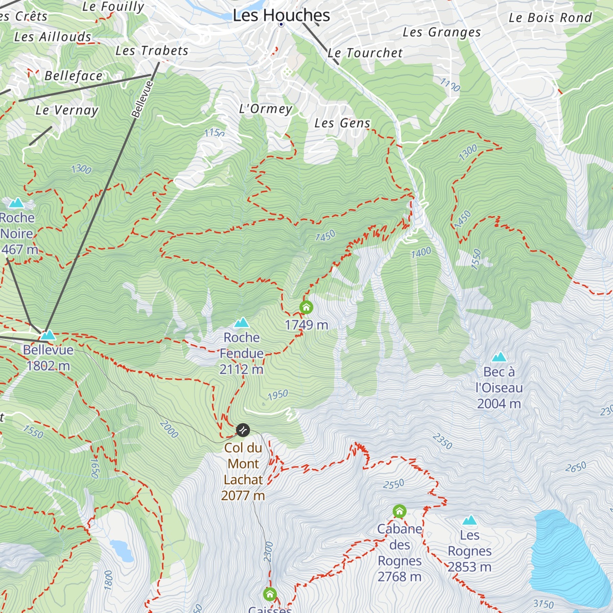 Baraque forestière des Arandellys map