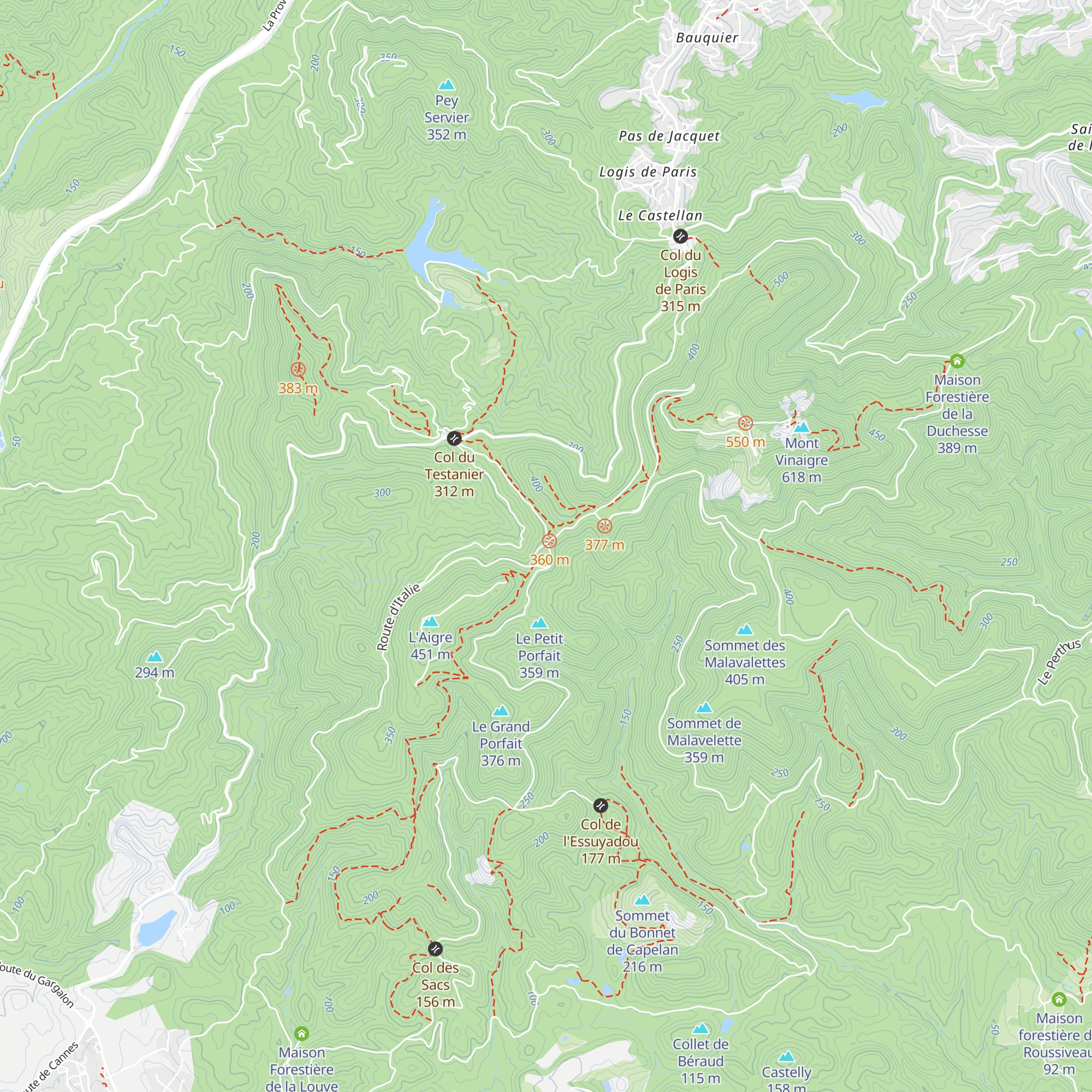 Maison forestière du Malpey map