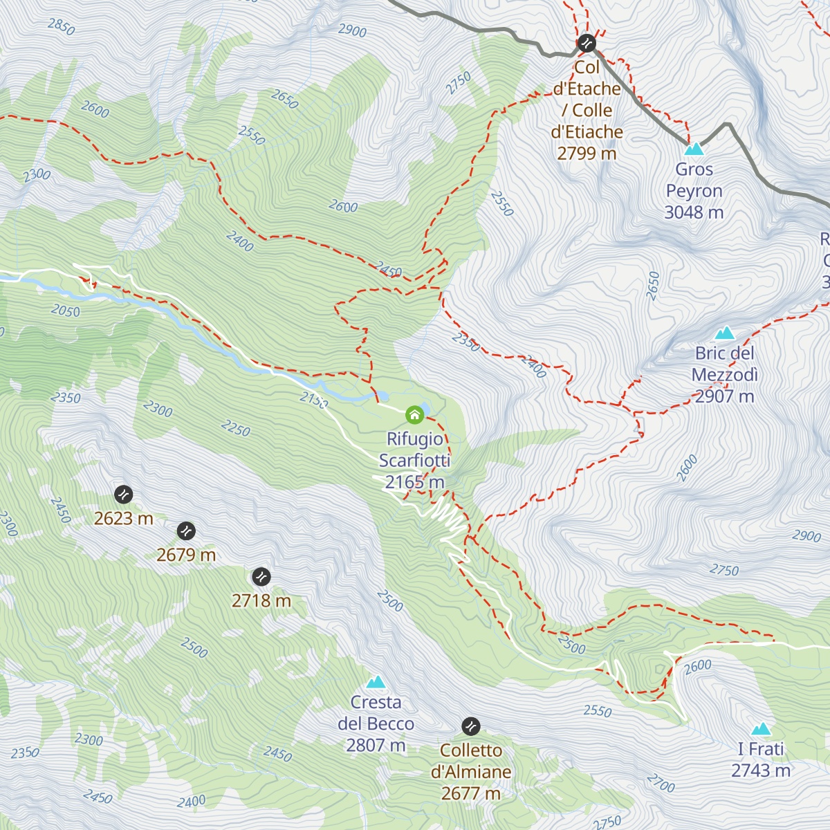 Rifugio Scarfiotti map