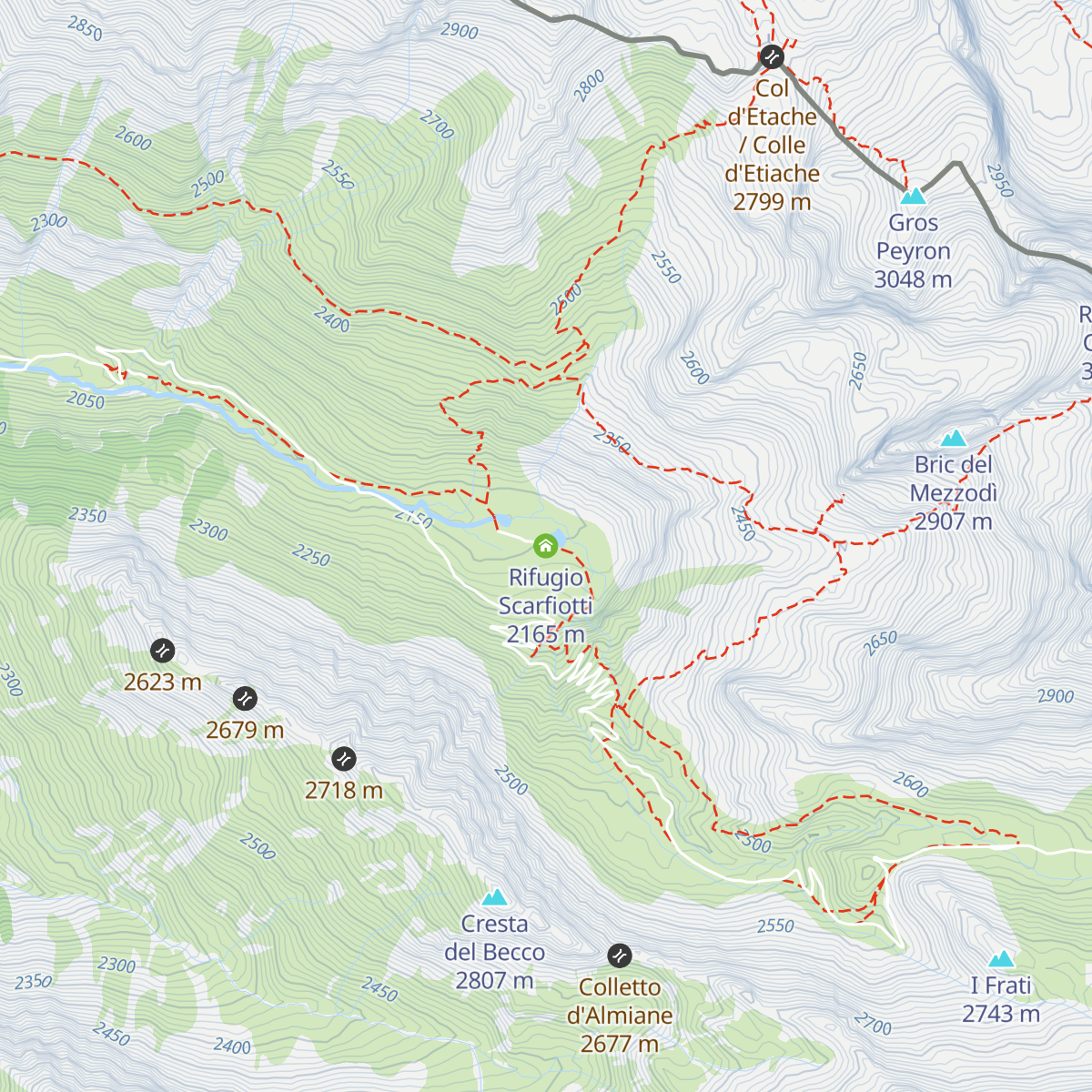Rifugio Scarfiotti map