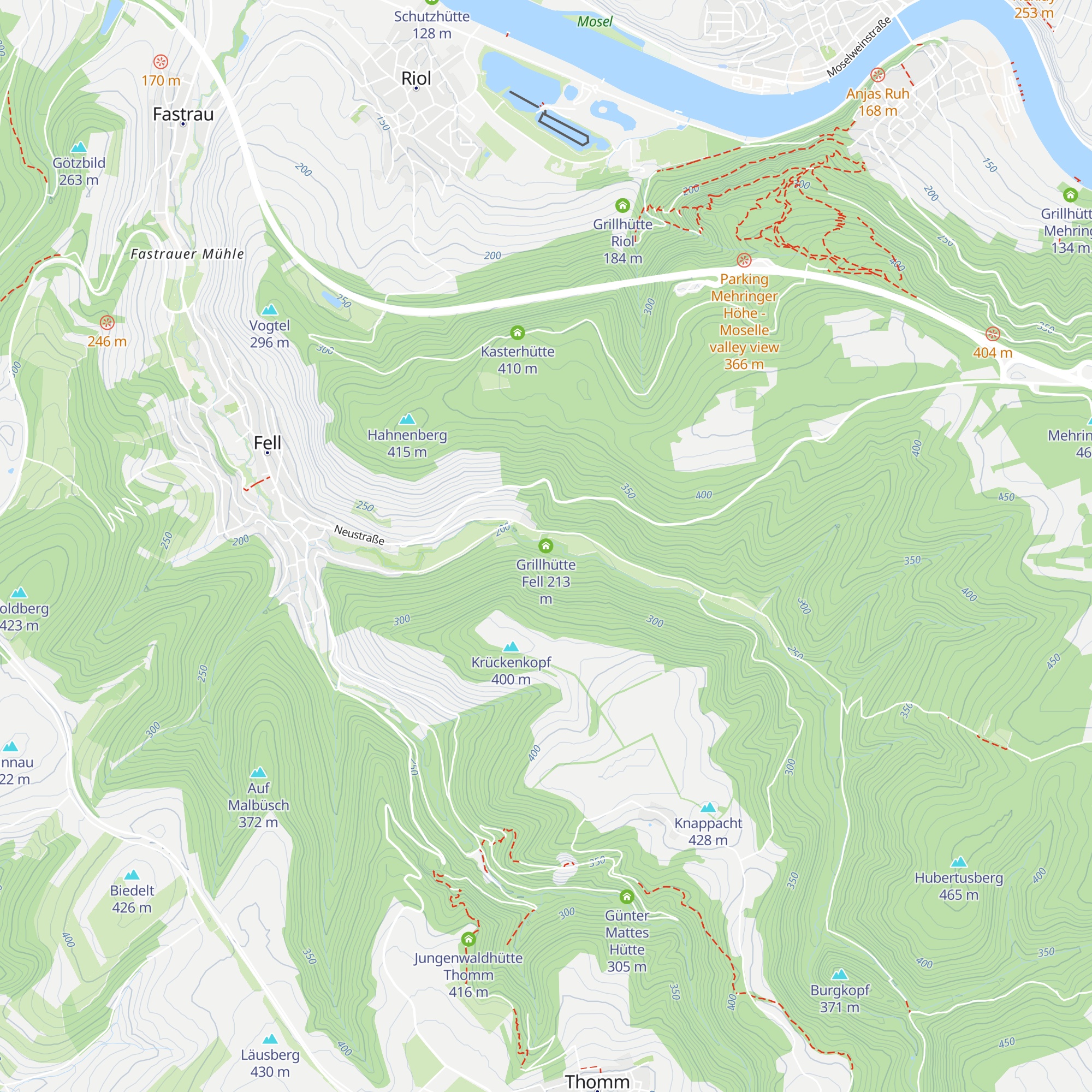 Grillhütte Fell map