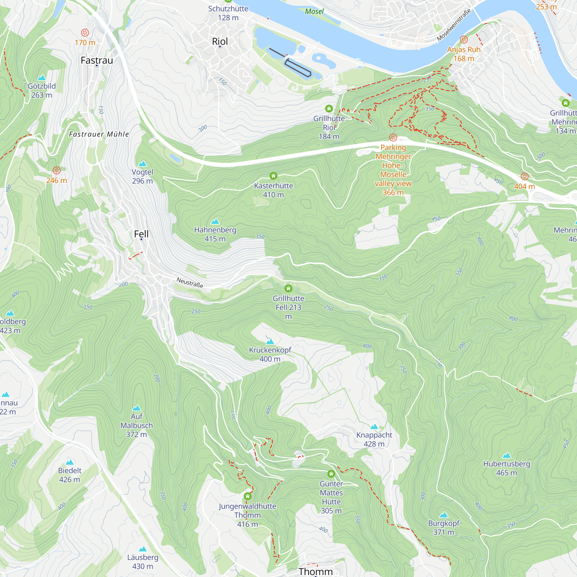 Grillhütte Fell map