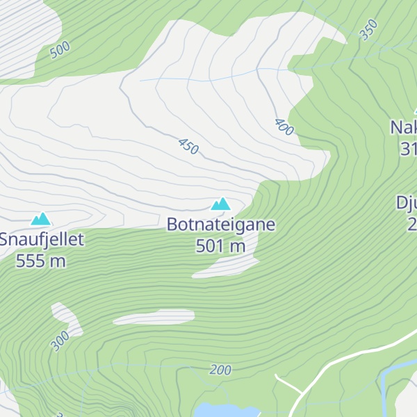 Map of Snauhaugane