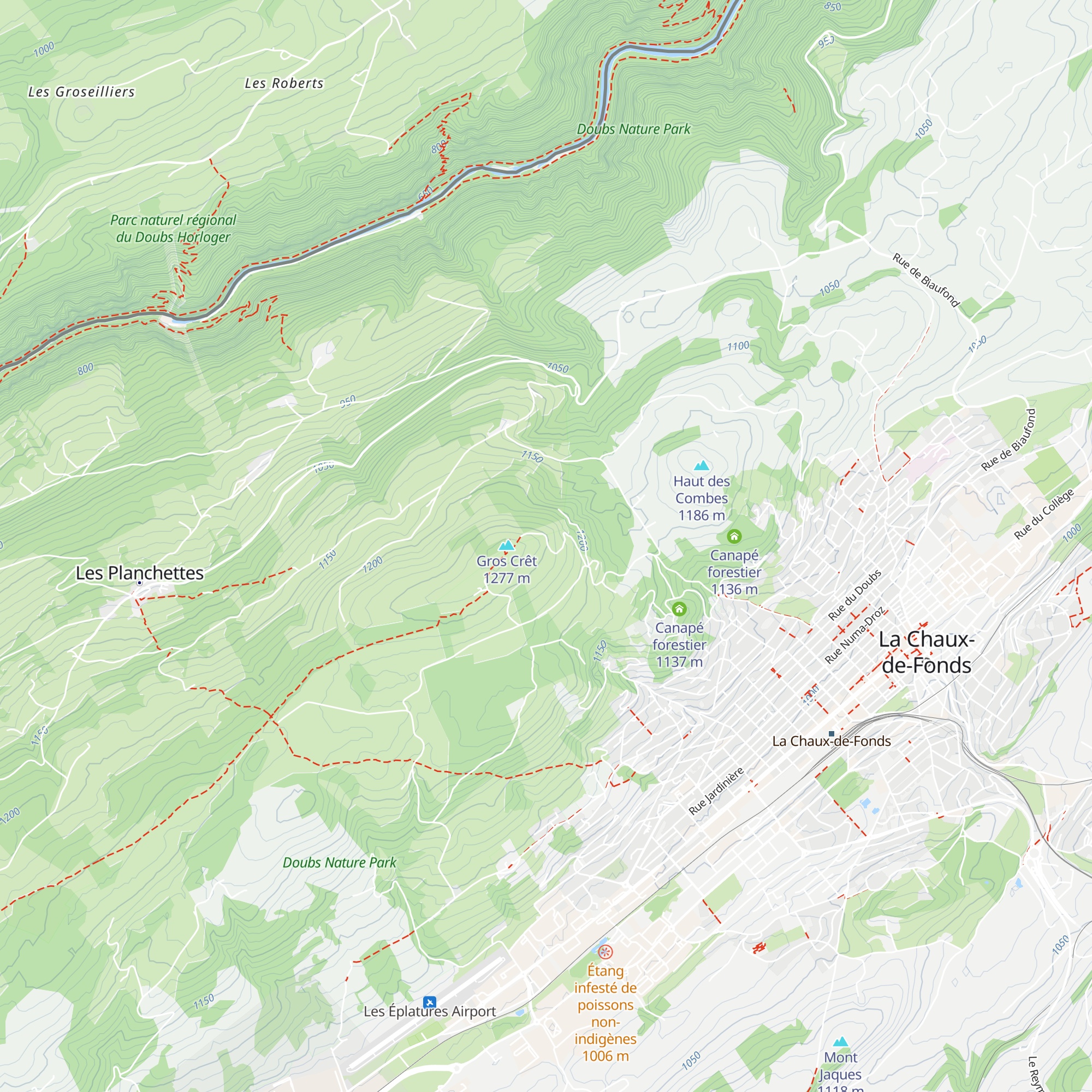 Chalet Aster map