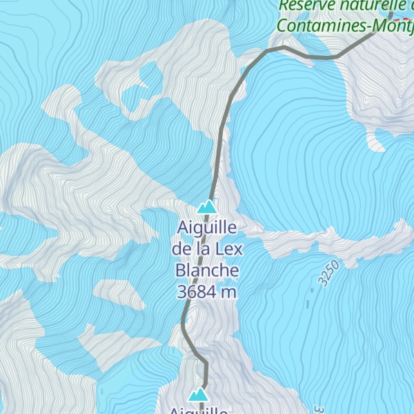 Map of Aiguille de la Lex Blanche