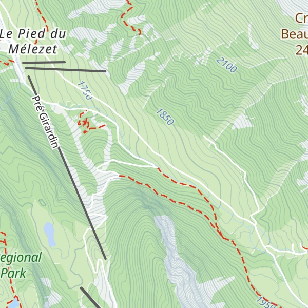 Map of Refuge la Cime du Mélézet