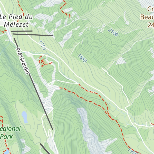 Map of Refuge de la Cime du Melezet