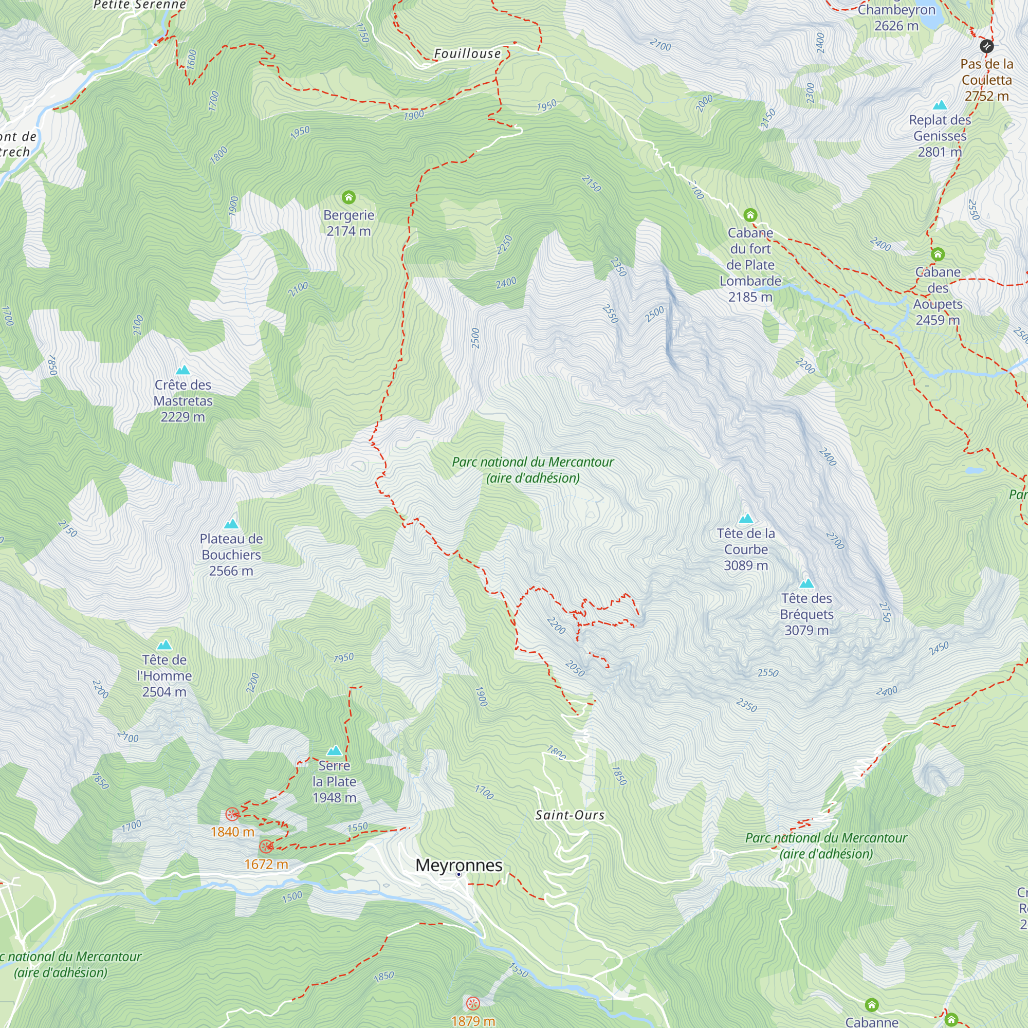 Cabane du Bévier map