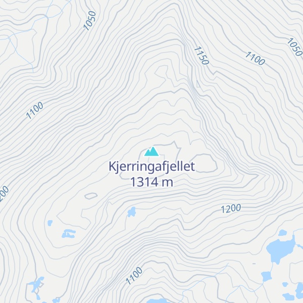 Map of Kjerringafjellet