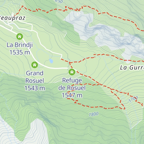 Map of Refuge de Rosuel
