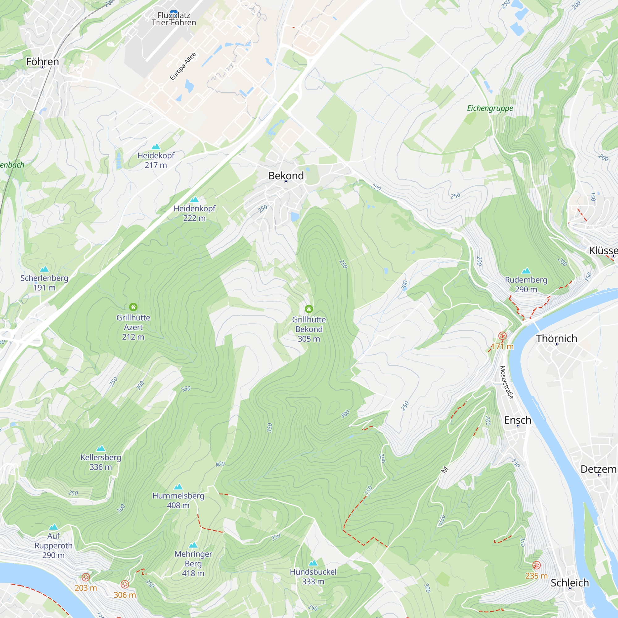 Grillhütte Bekond map
