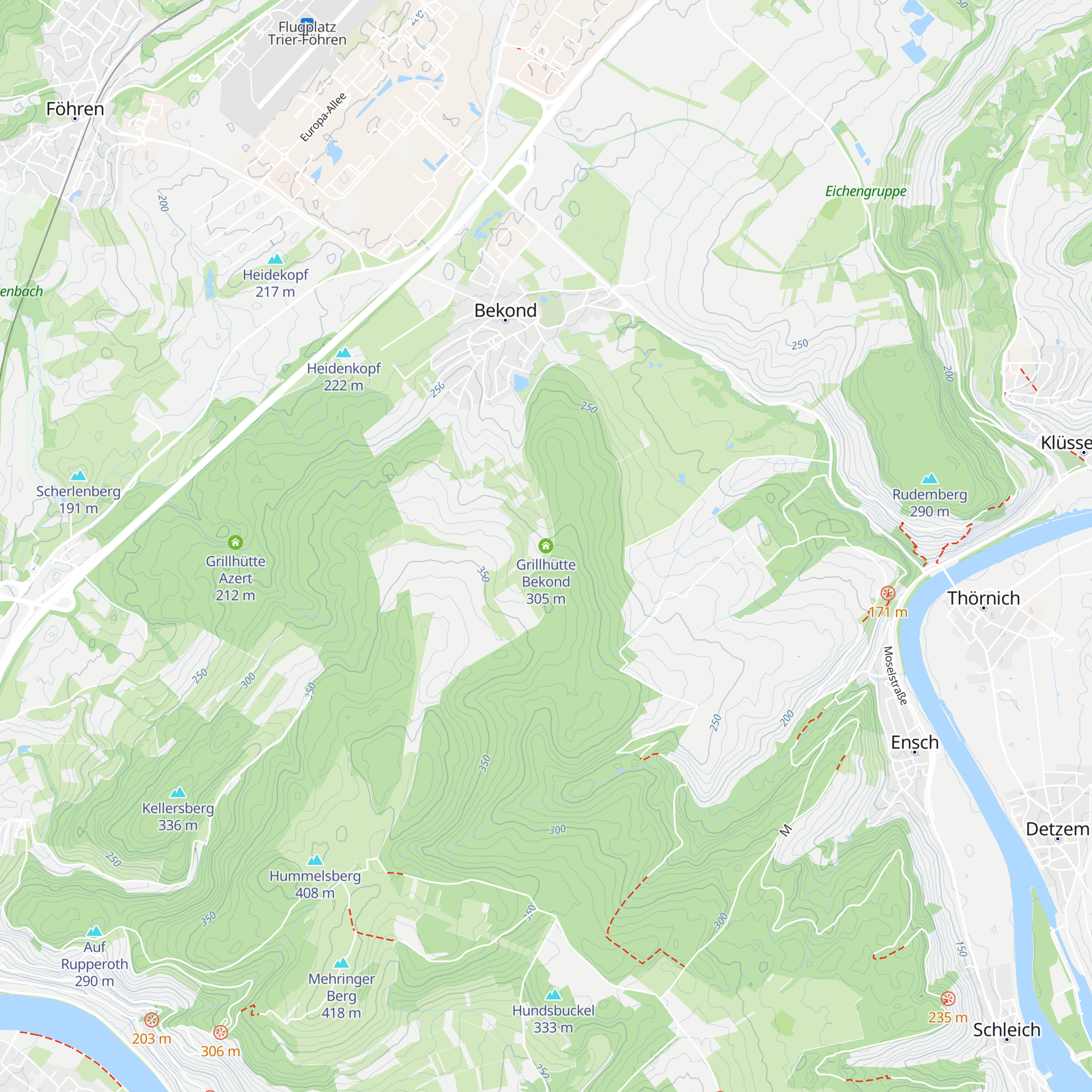 Grillhütte Bekond map