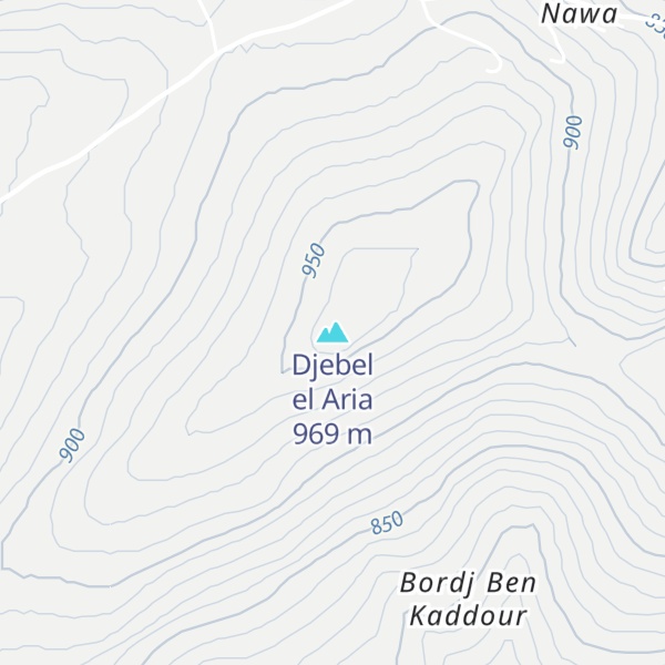 Map of Djebel el Aria